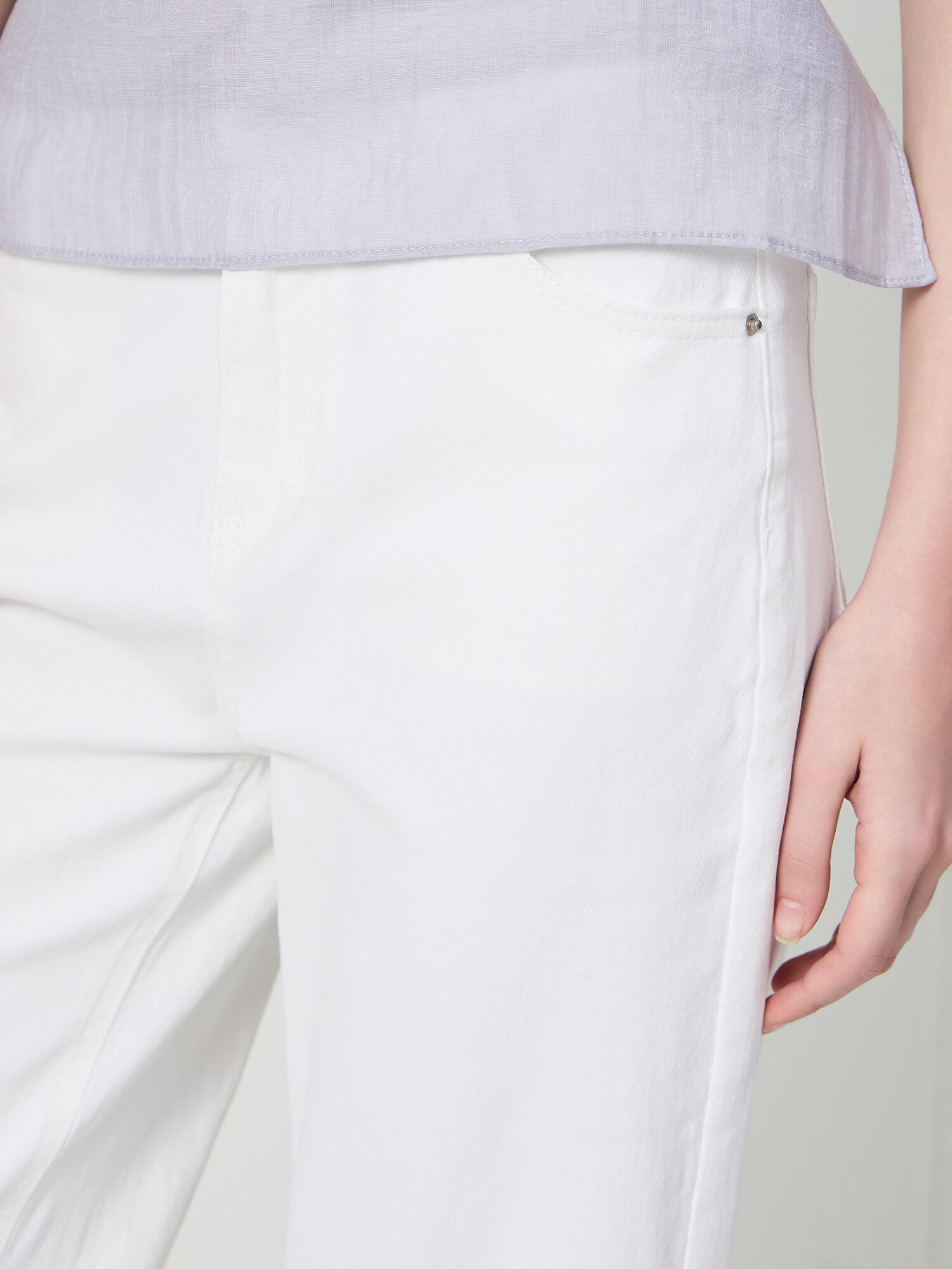 베이직 스판 와이드 데님 팬츠 (WHITE)