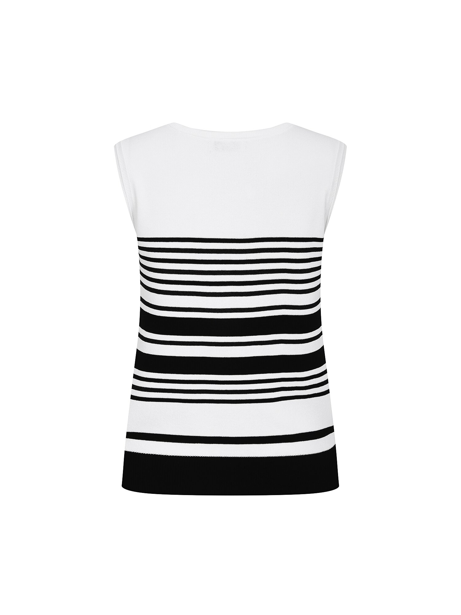 슬리브리스 스퀘어넥 니트 (STRIPE IVORY)