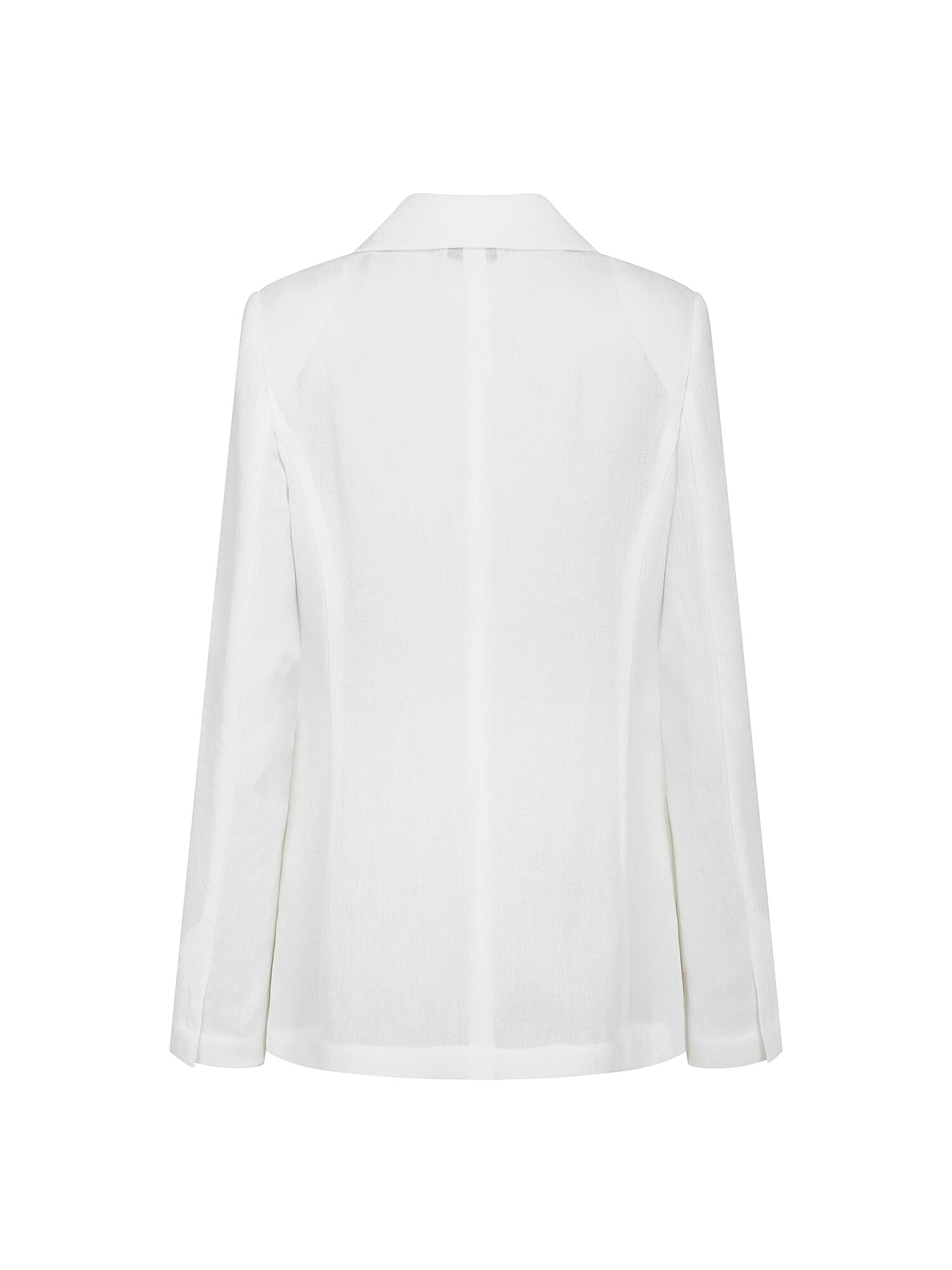 사이드 배색 테일러드 원버튼 재킷 (WHITE)