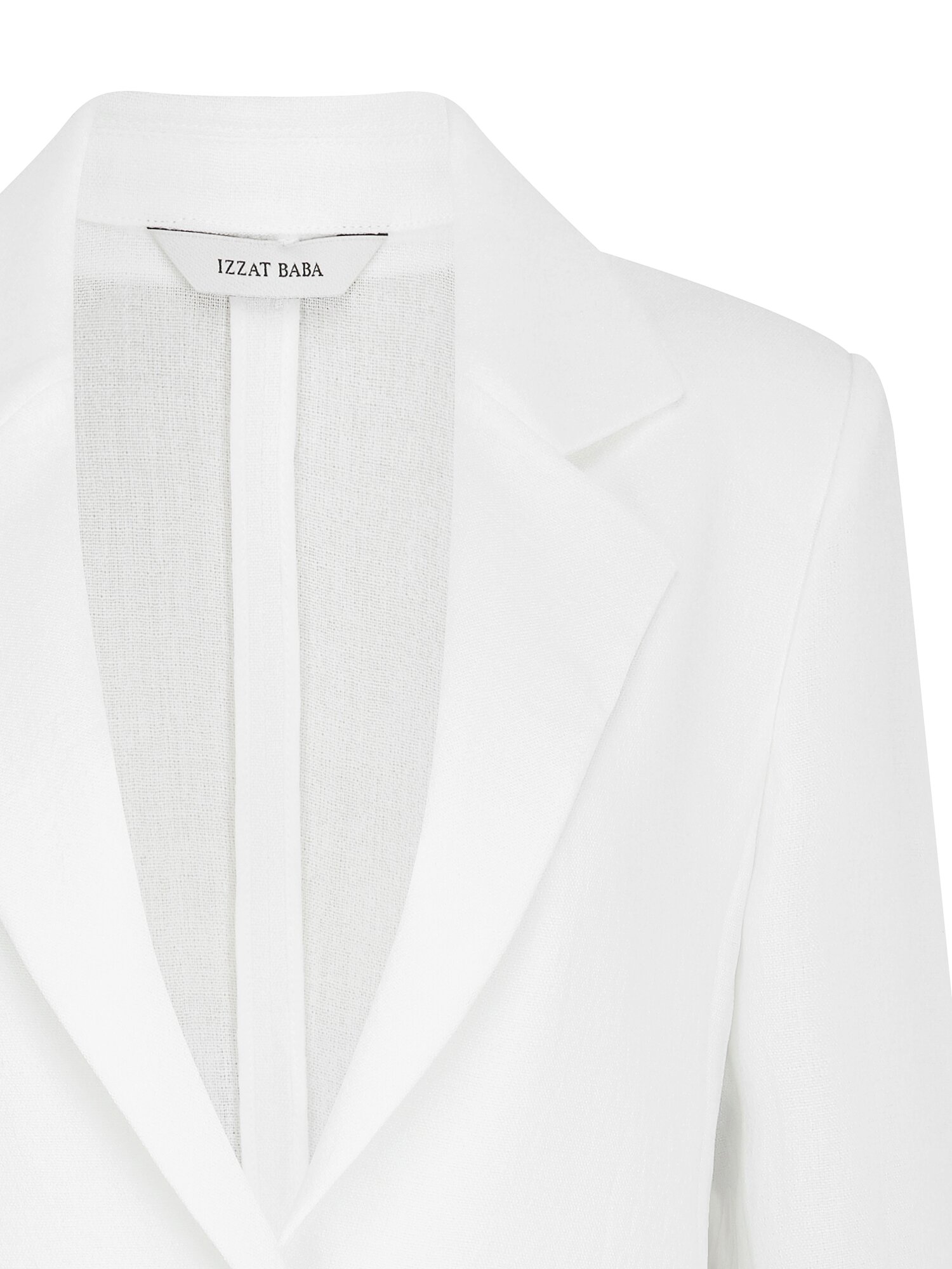 사이드 배색 테일러드 원버튼 재킷 (WHITE)
