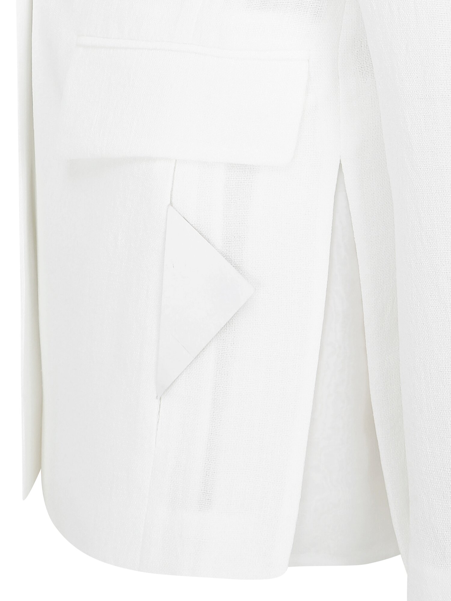 사이드 배색 테일러드 원버튼 재킷 (WHITE)
