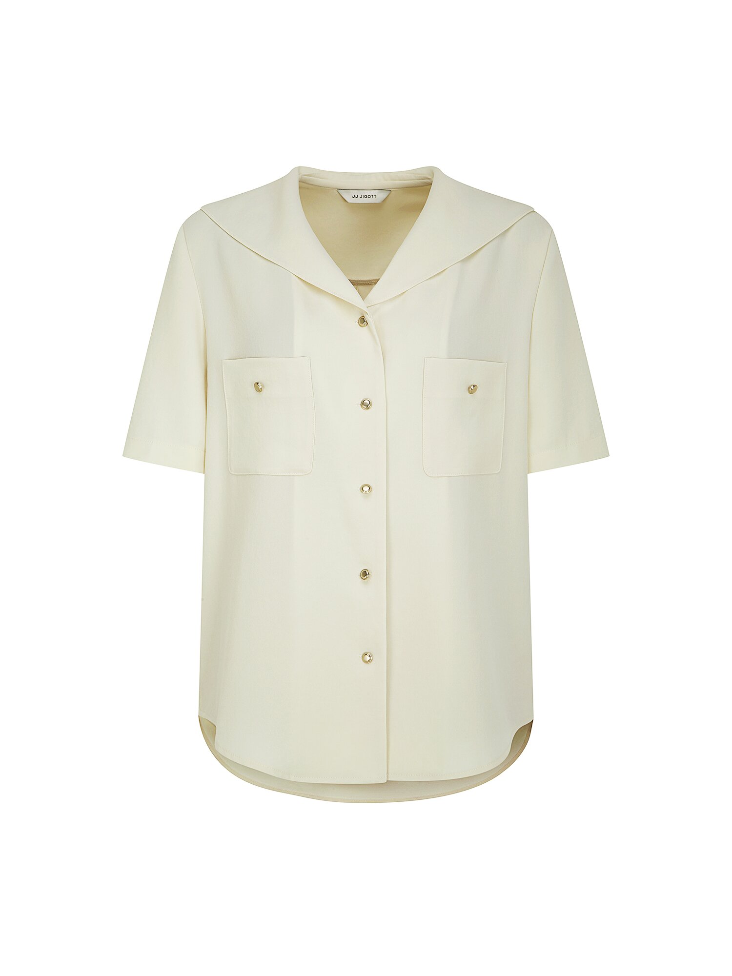 루즈핏 세일러 칼라 블라우스 (LIGHT YELLOW)