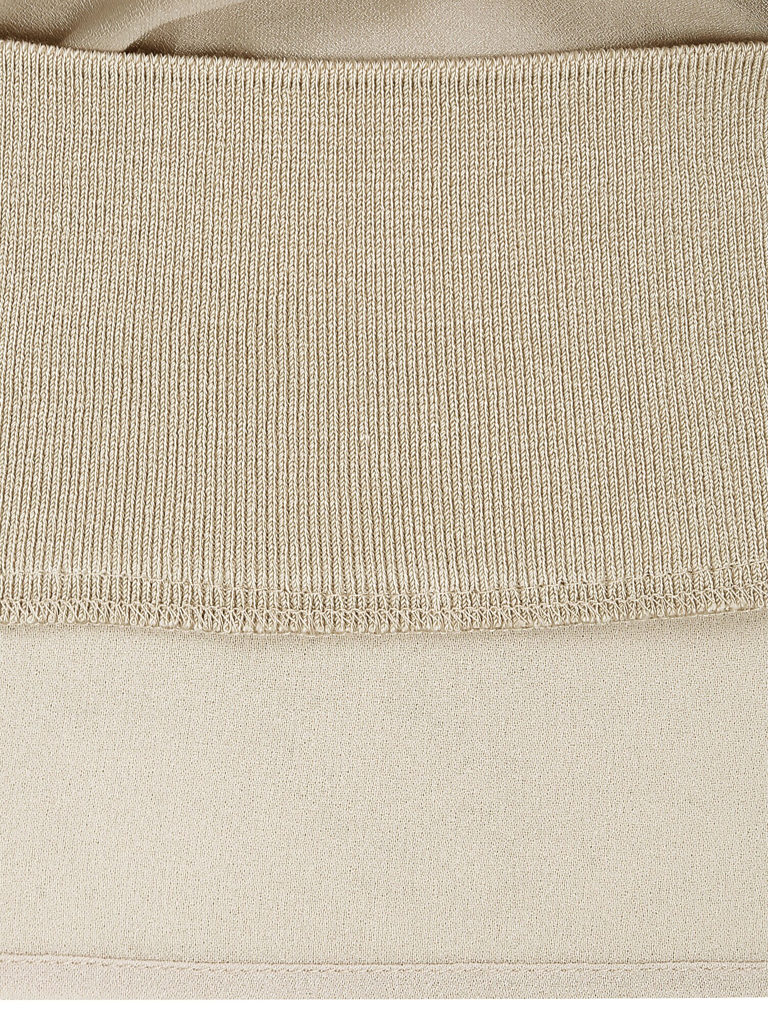 실키 버튼 오픈 칼라 블라우스 (BEIGE)