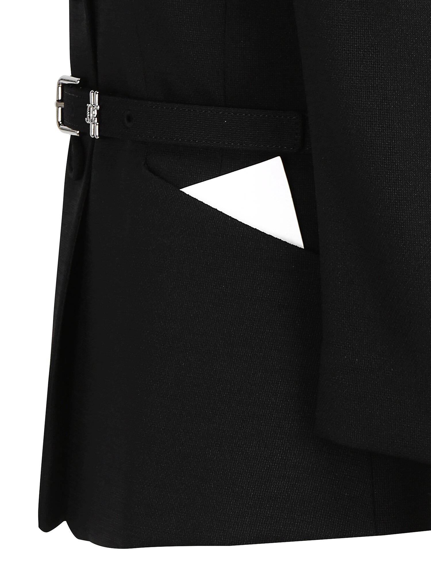 슬림핏 오픈 칼라 싱글 재킷 (BLACK)