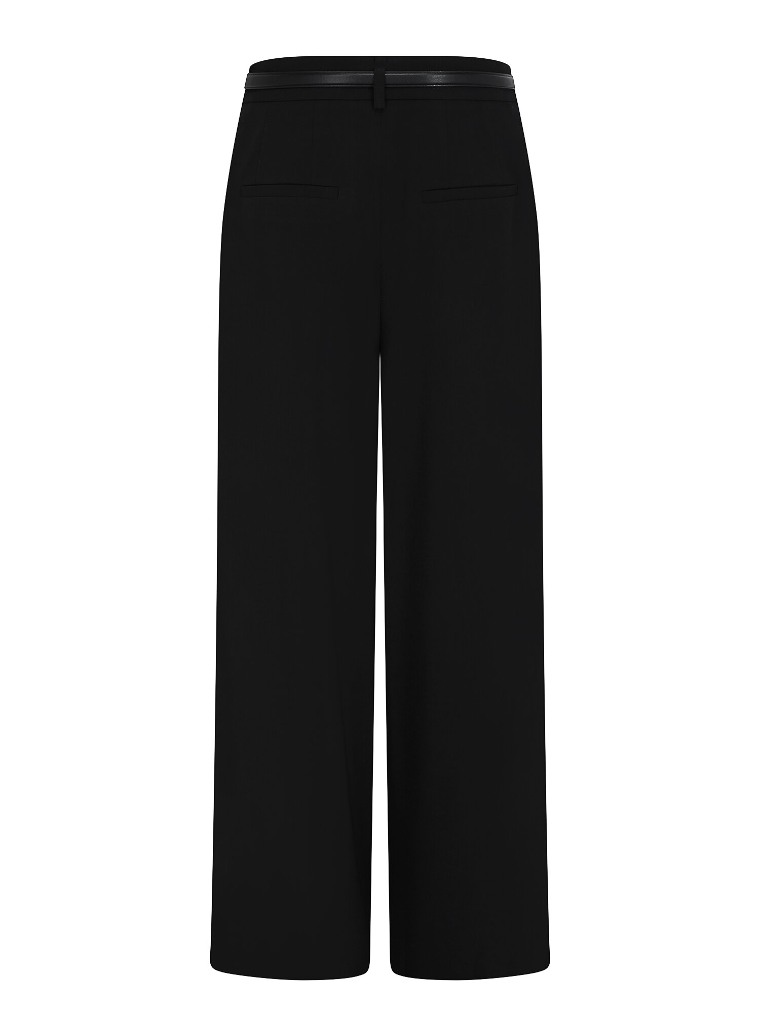벨티드 투턱 와이드 팬츠 (BLACK)