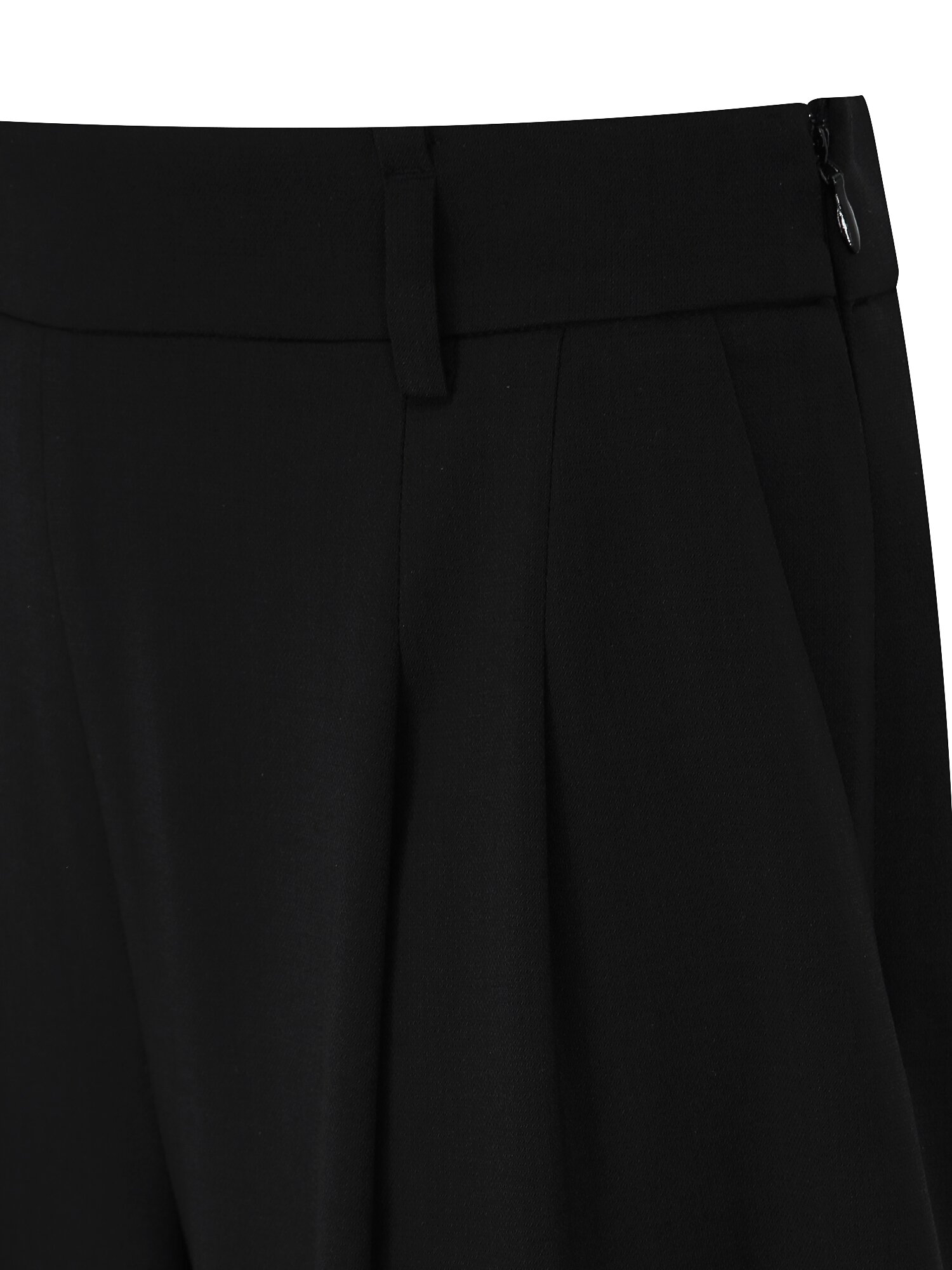 벨티드 투턱 와이드 팬츠 (BLACK)