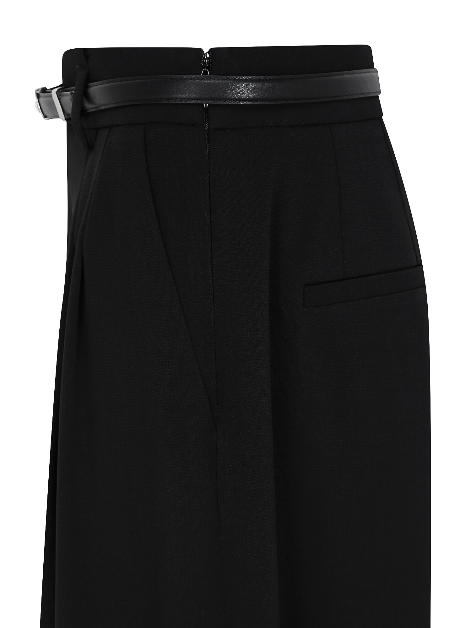 벨티드 투턱 와이드 팬츠 (BLACK)