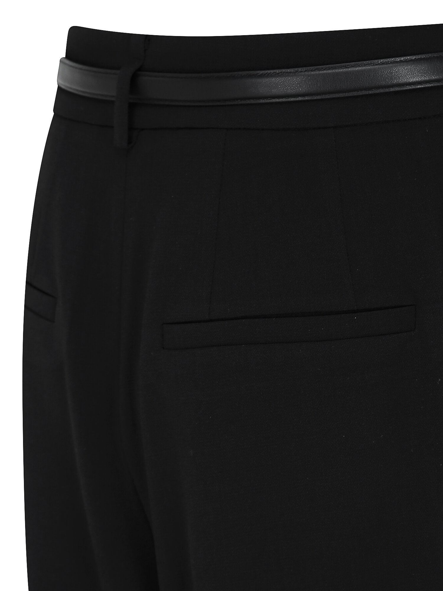 벨티드 투턱 와이드 팬츠 (BLACK)