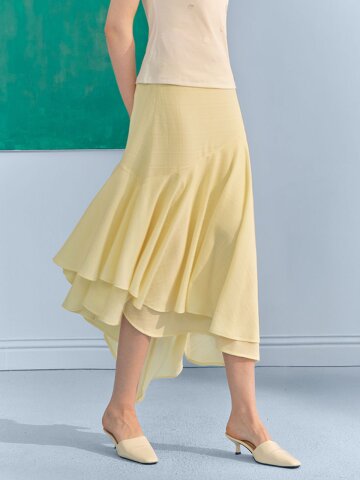5/21 예약배송_YY_Ruffled irregular skirt