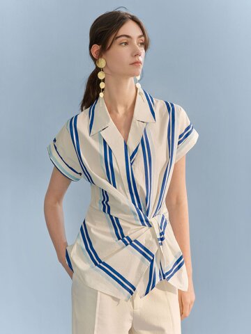 5/21 예약배송_YY_Blue and white striped shirt