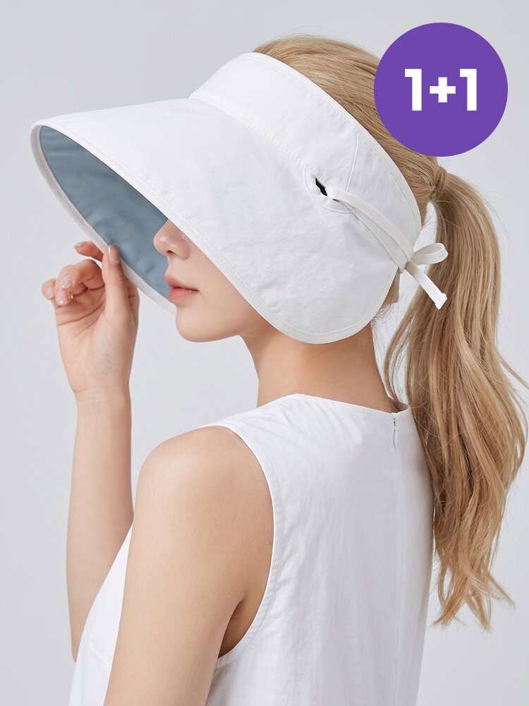 1+1 벨루인 여성 여름 와이드 챙넓은 썬캡 벨크로 턱끈 버킷햇 모자 K271