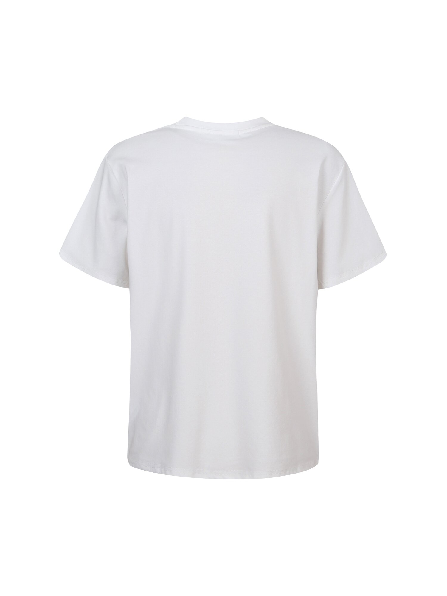 레터링 포인트 라운드넥 티셔츠 (WHITE)