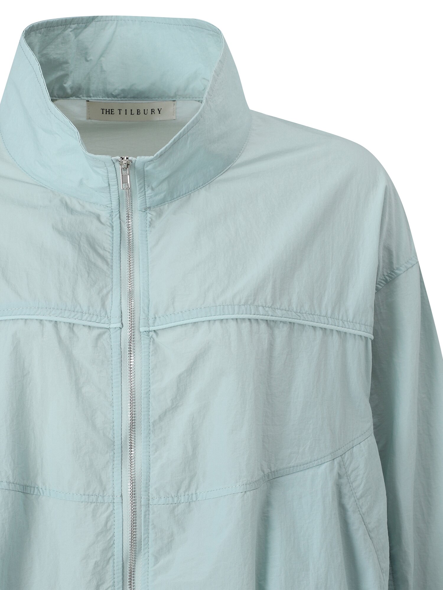 나일론 파이핑 배색 점퍼 (LIGHT BLUE)