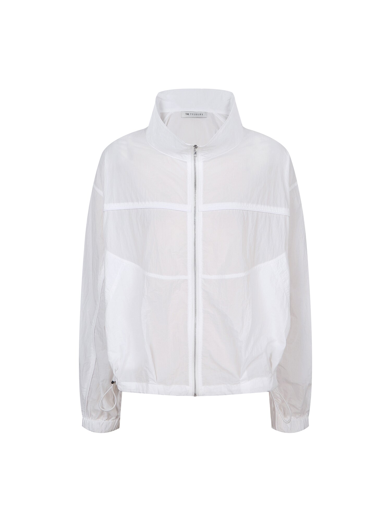 나일론 파이핑 배색 점퍼 (WHITE)