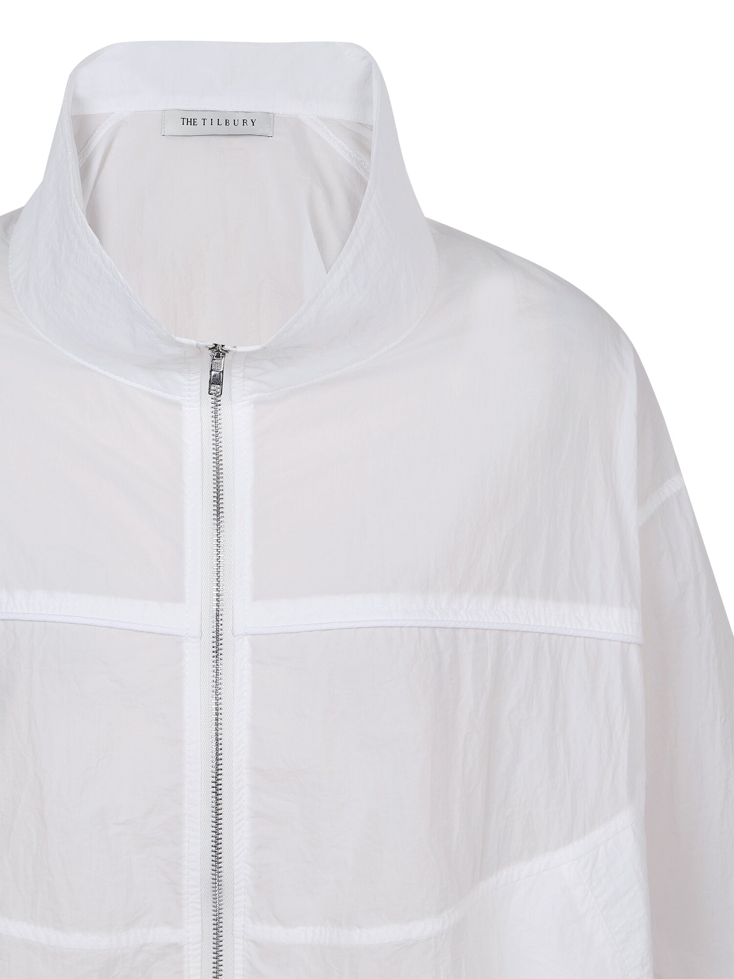 나일론 파이핑 배색 점퍼 (WHITE)