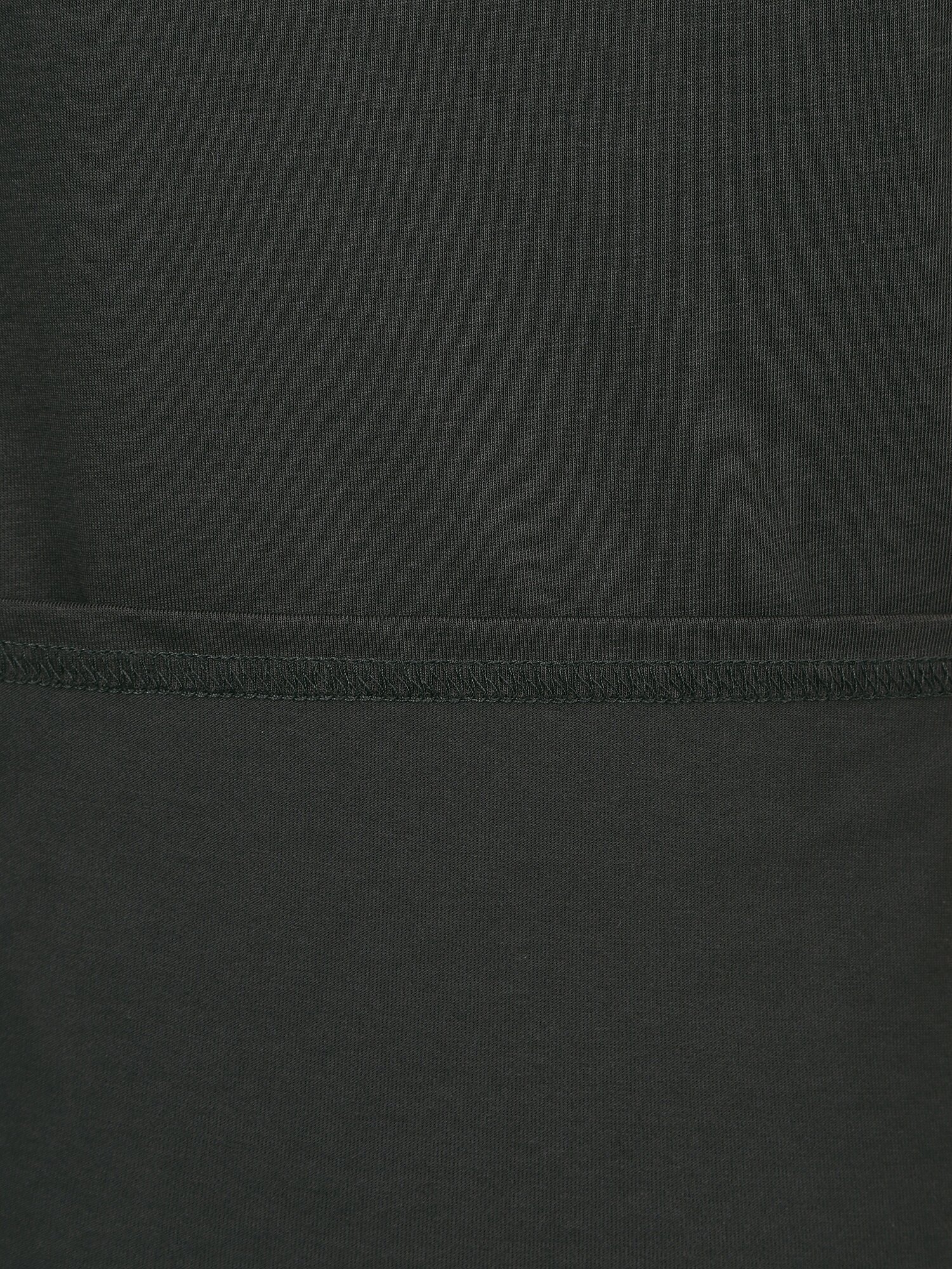 머플러 레이어드 자수 티셔츠 (DARK GREY)