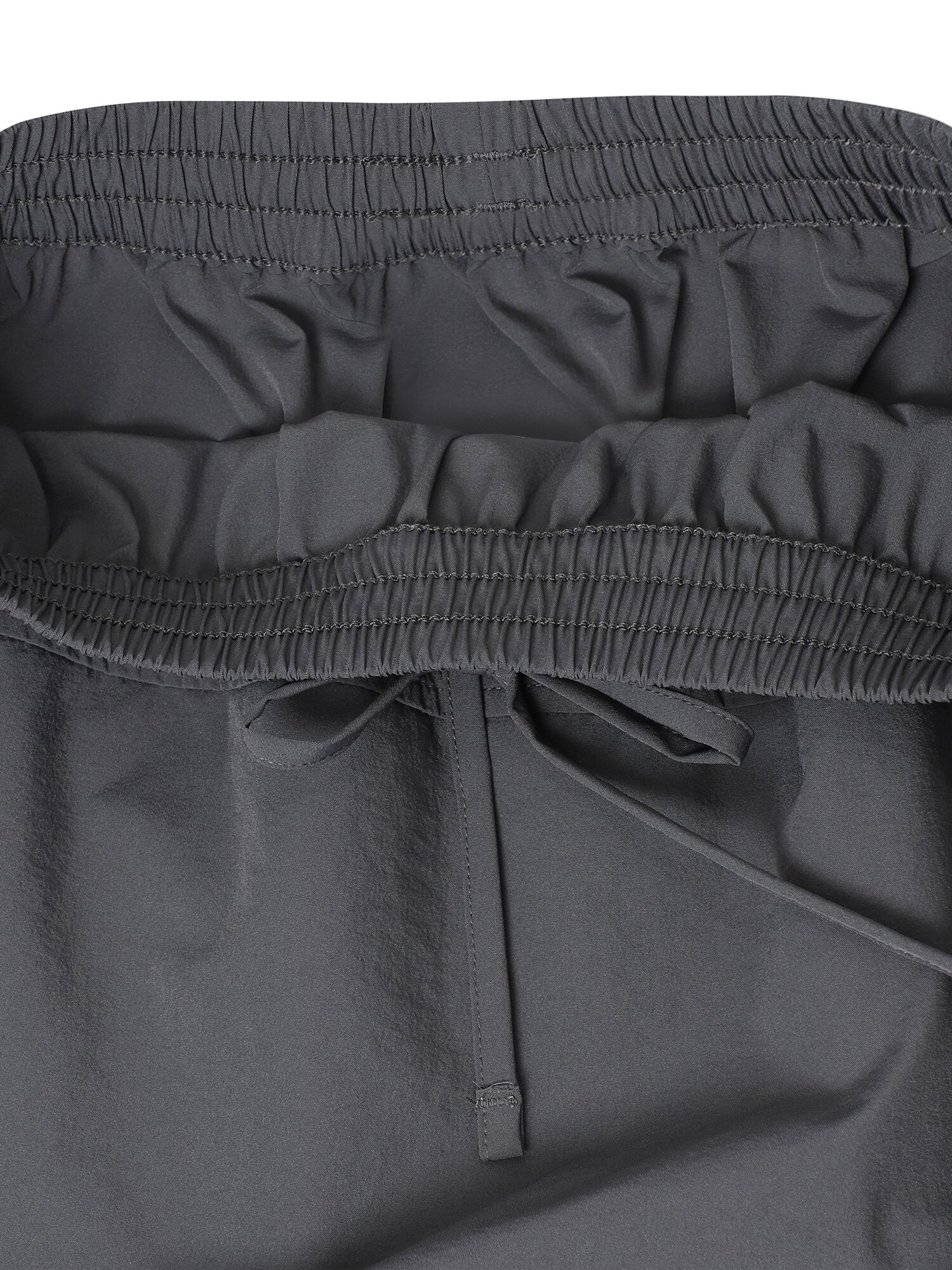 스커트형 랩 밴딩 와이드 팬츠 (DARK GREY)