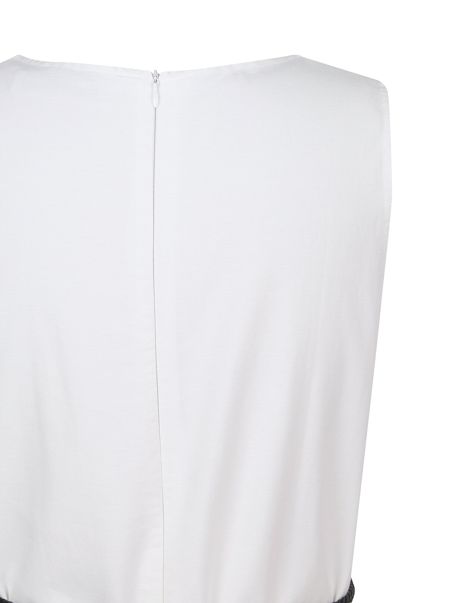 벨티드 코팅 슬리브리스 원피스 (WHITE)