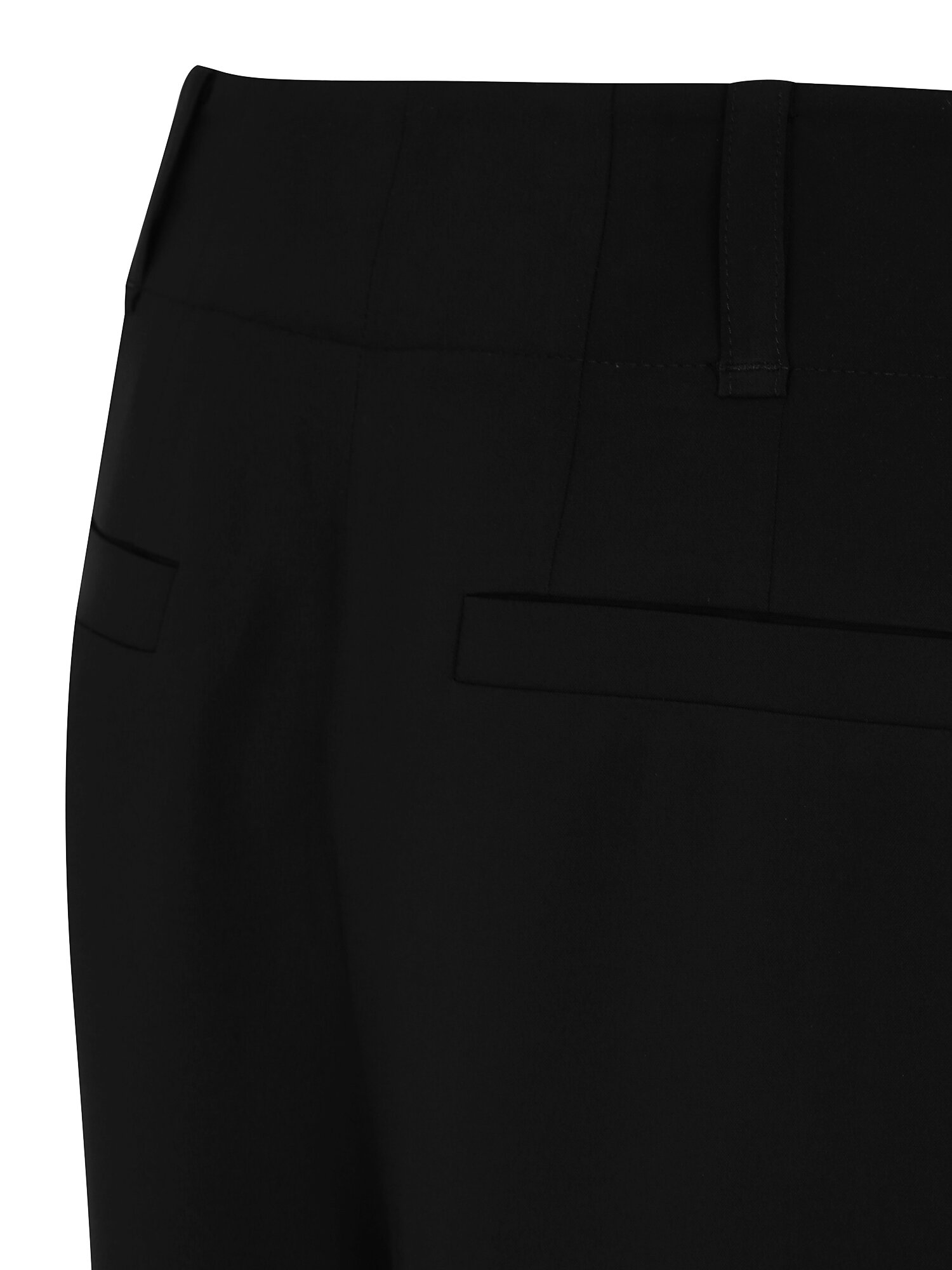 하이 웨이스트 랩 퀼로트 팬츠 (BLACK)
