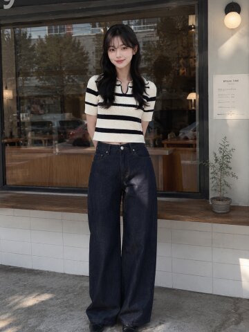 크로셰 슬릿 칼라 풀오버 니트 