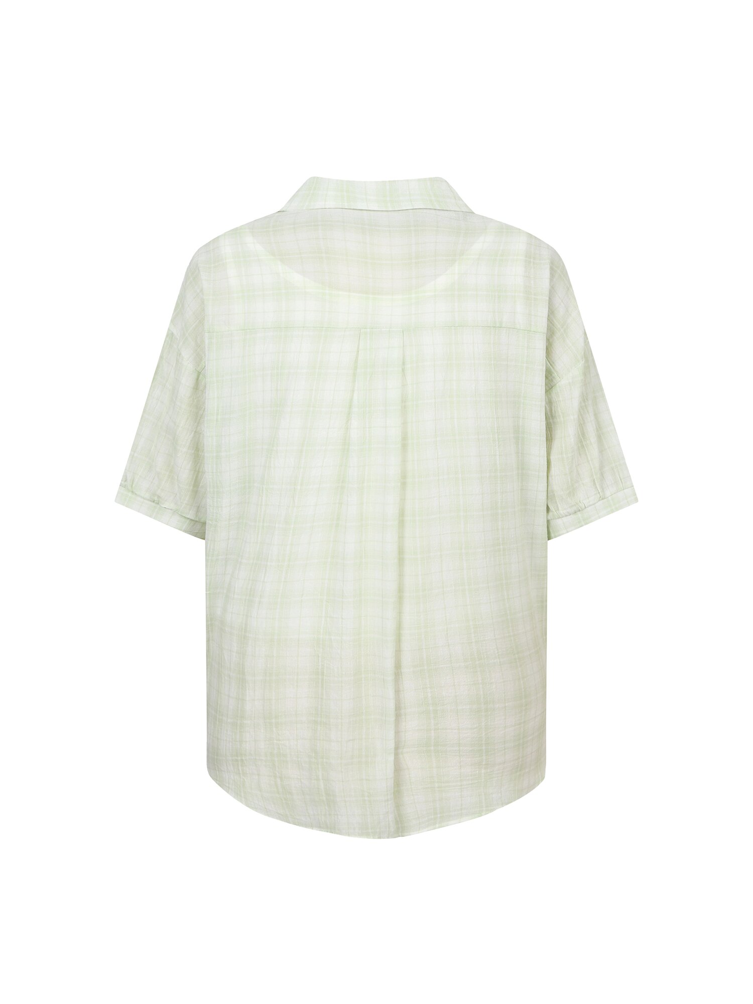 슬리브리스 레이어드 셔츠 칼라 블라우스 (YELLOW GREEN)