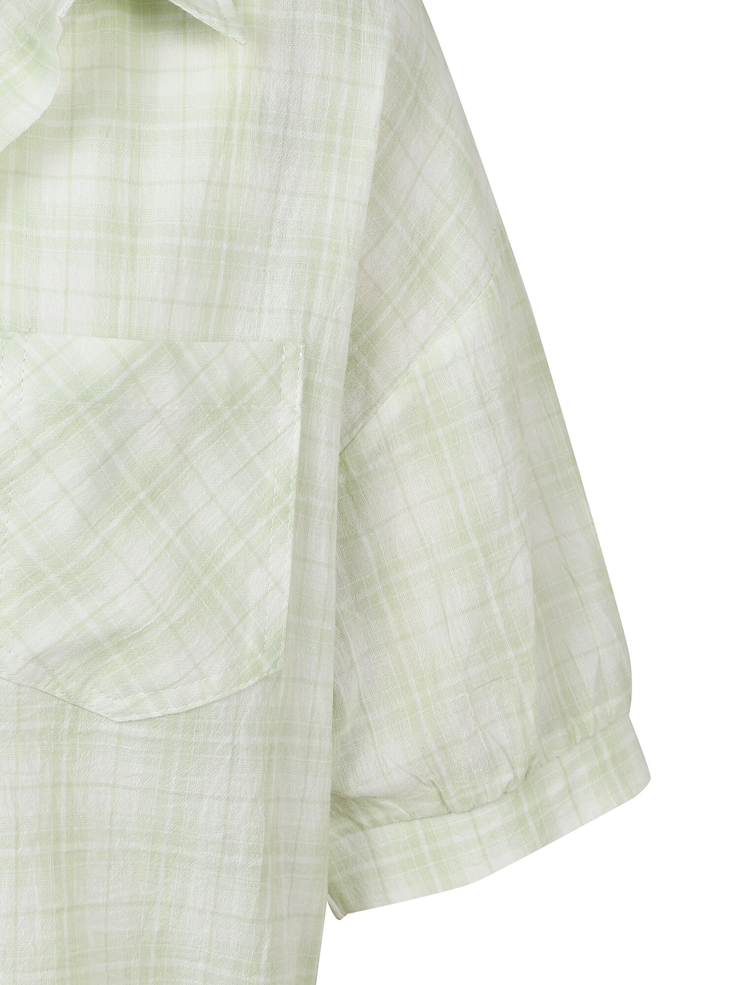 슬리브리스 레이어드 셔츠 칼라 블라우스 (YELLOW GREEN)