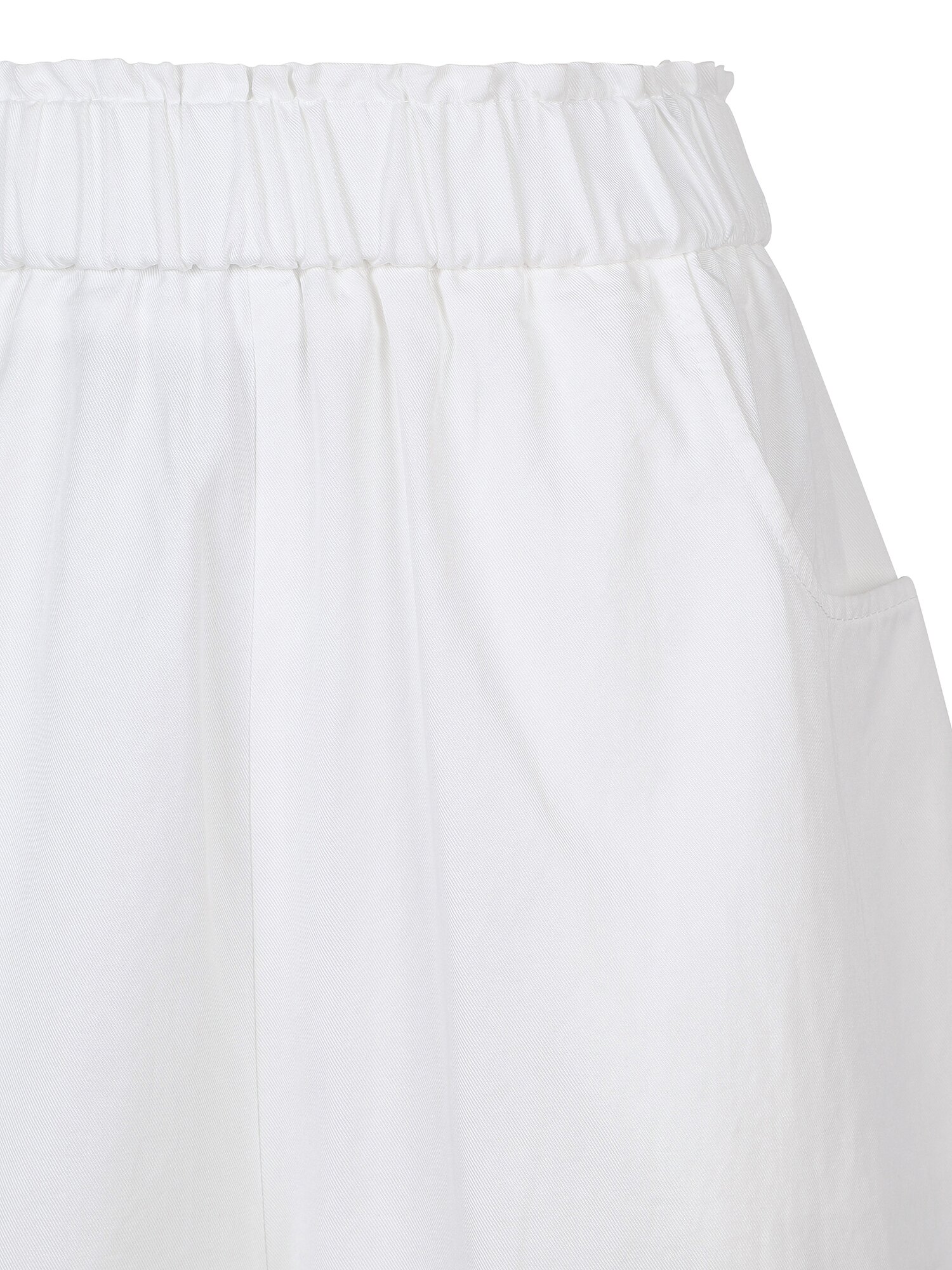 밴딩 롤업 와이드핏 숏 팬츠 (WHITE)