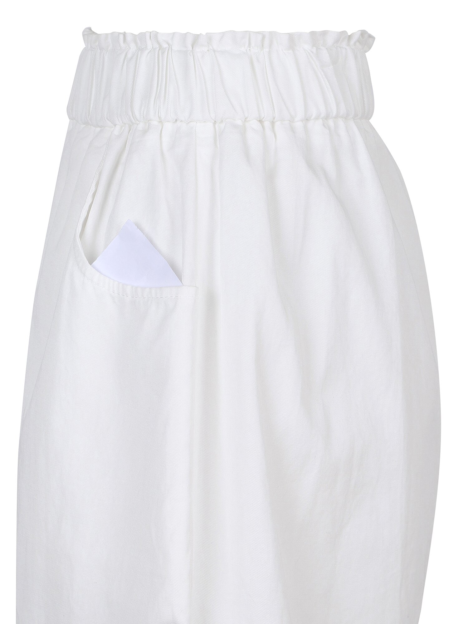 밴딩 롤업 와이드핏 숏 팬츠 (WHITE)