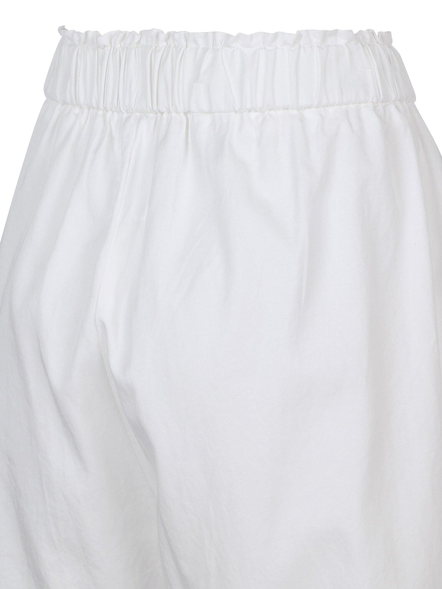 밴딩 롤업 와이드핏 숏 팬츠 (WHITE)