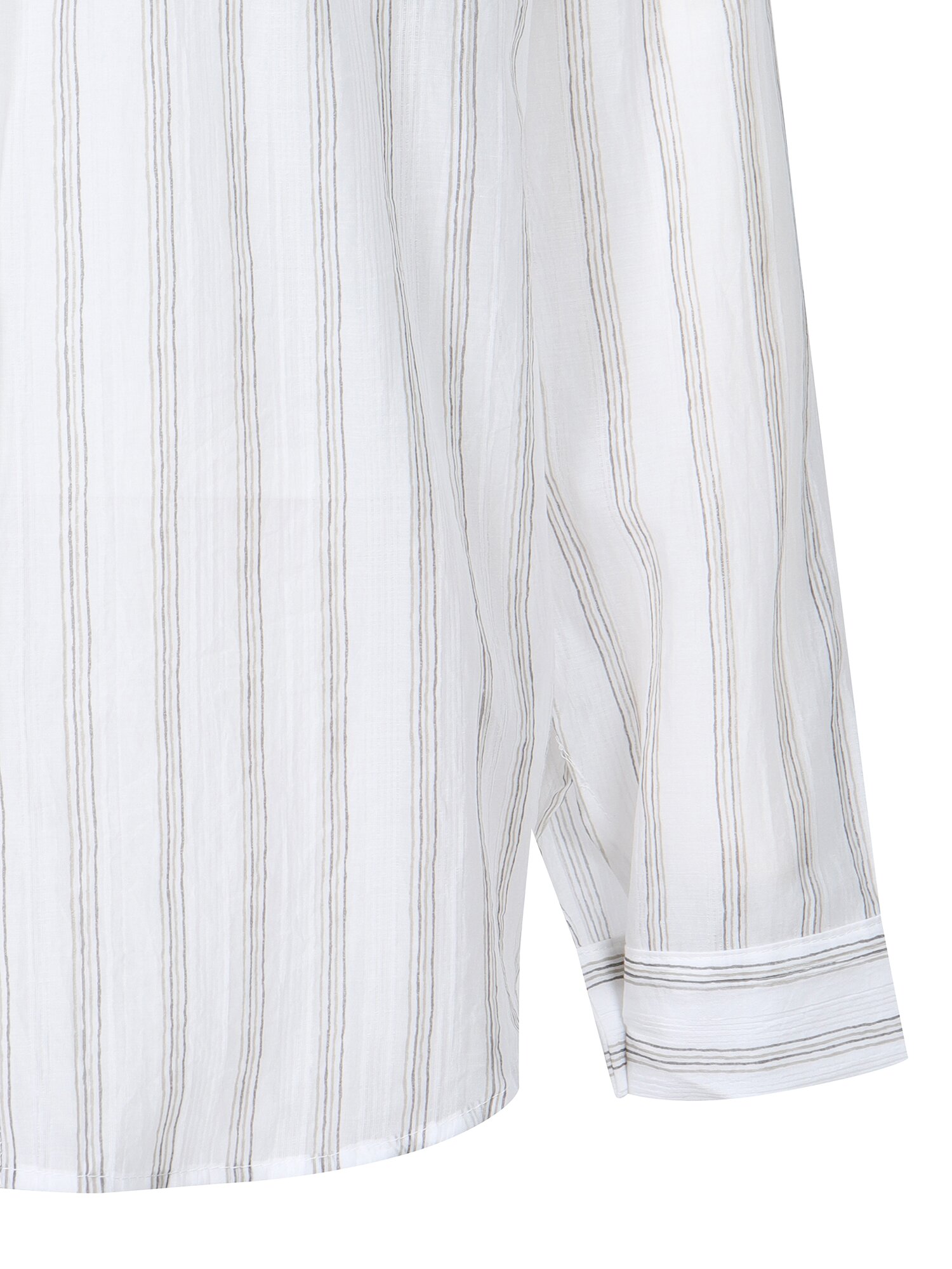 체크 레이어드 셔츠 칼라 블라우스 (WHITE)