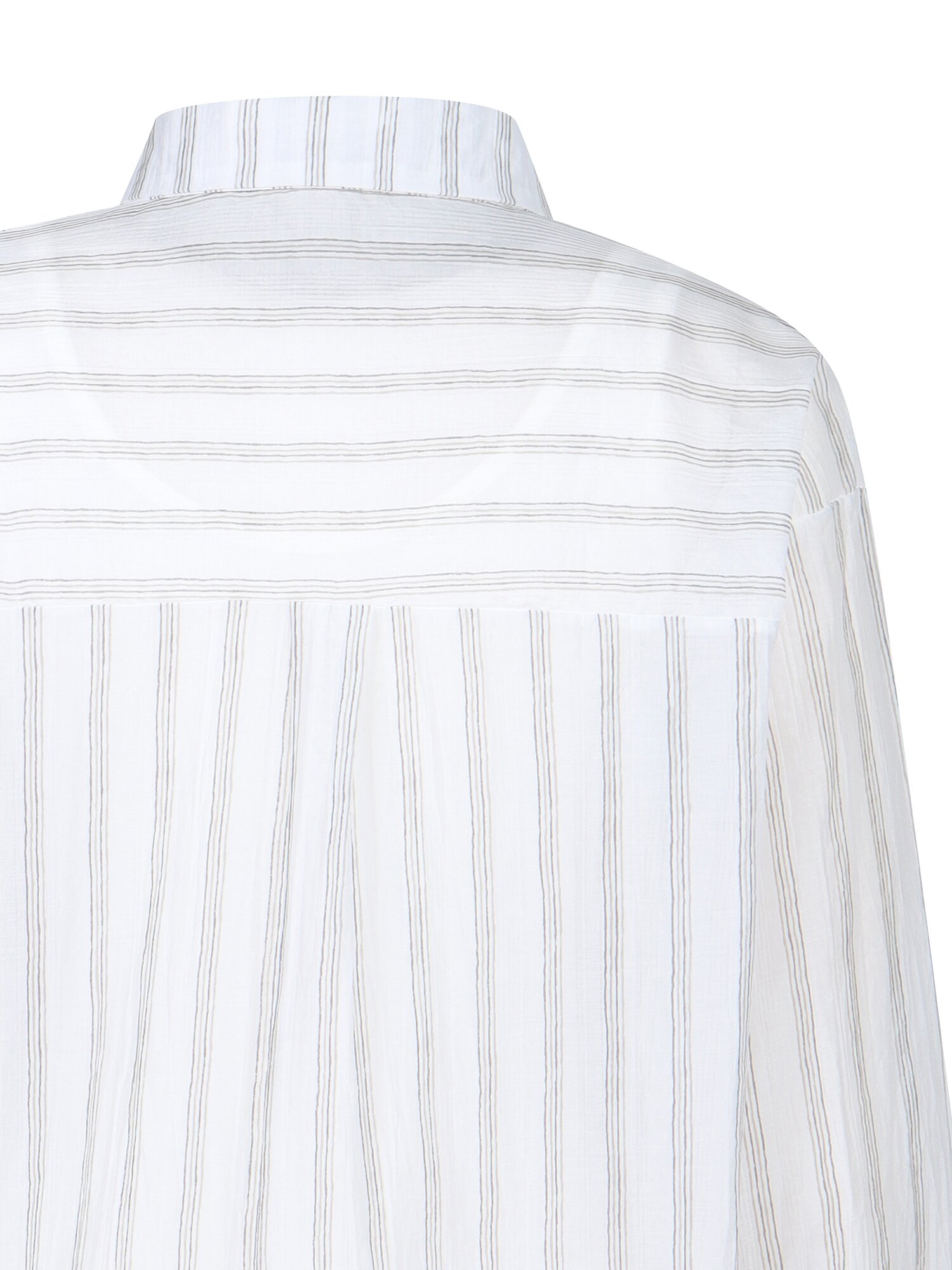체크 레이어드 셔츠 칼라 블라우스 (WHITE)
