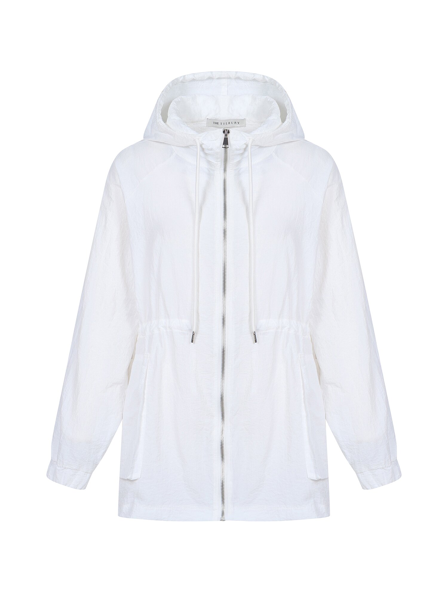 크링클 후드 래글런 집업 점퍼 (WHITE)