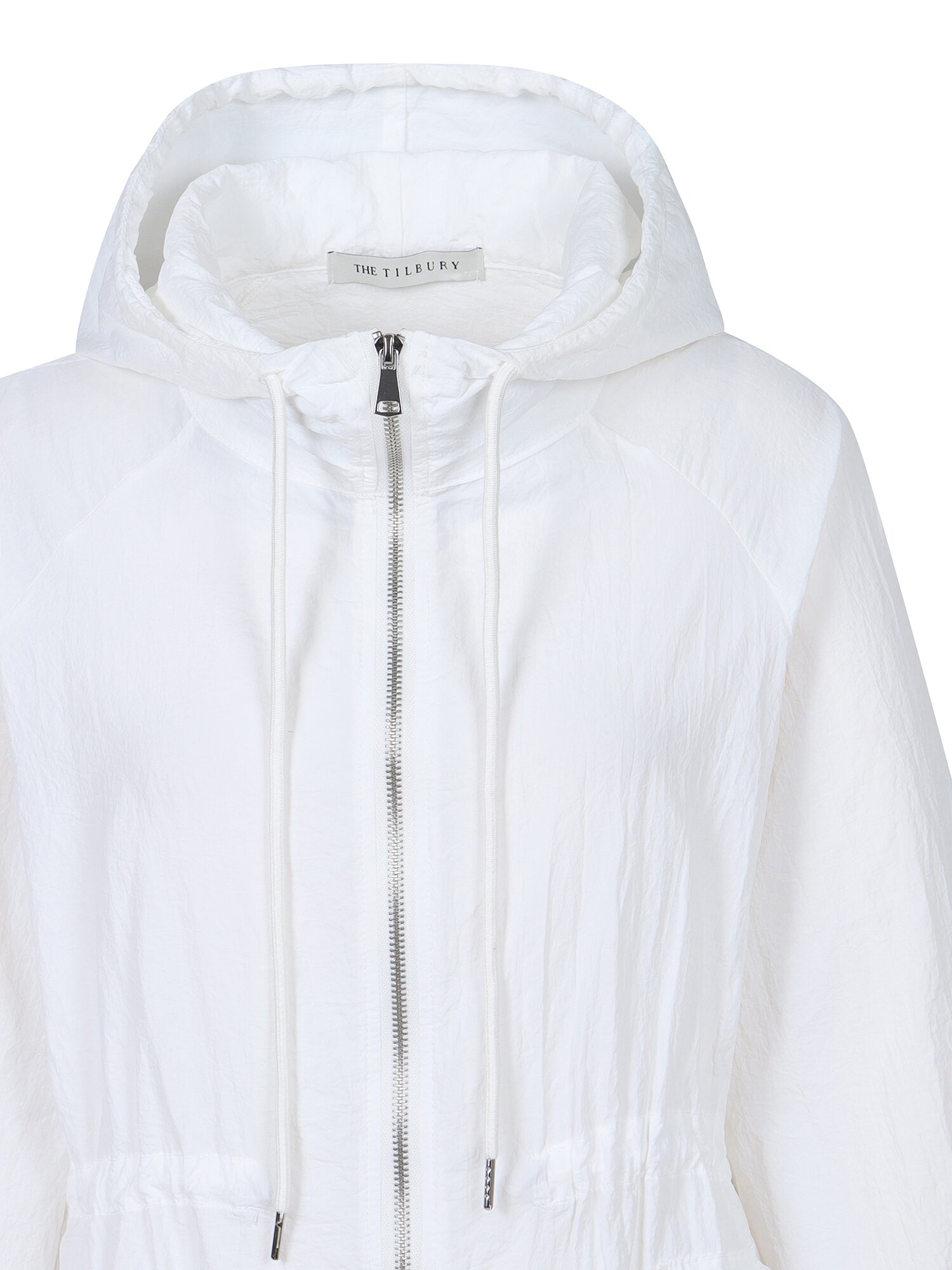 크링클 후드 래글런 집업 점퍼 (WHITE)