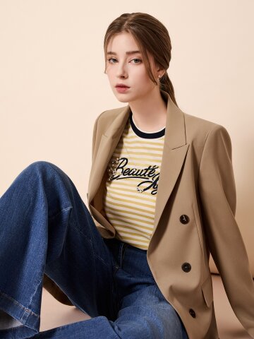 더블 버튼 테일러드 자켓 