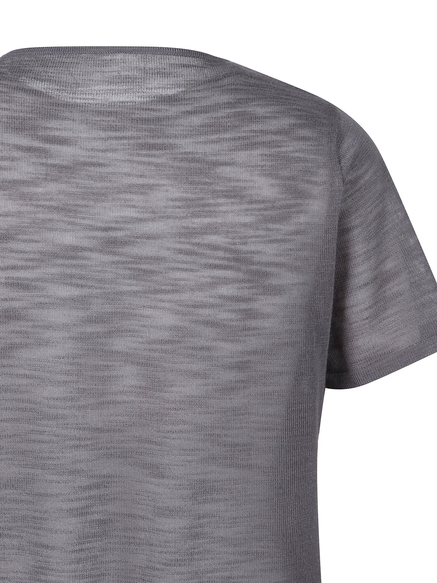 라운드넥 레이어드 셔링 니트 (DARK GREY)