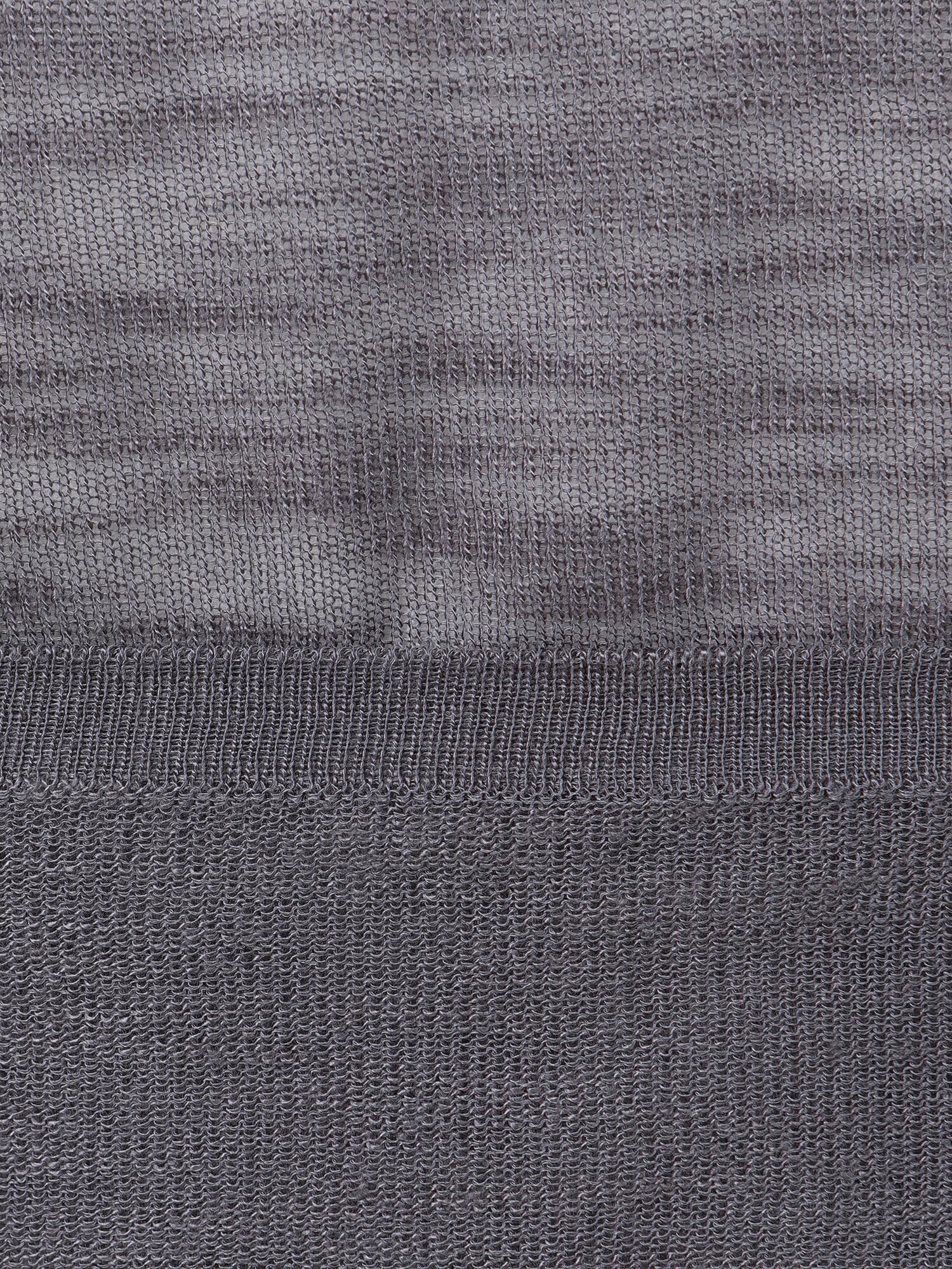 라운드넥 레이어드 셔링 니트 (DARK GREY)