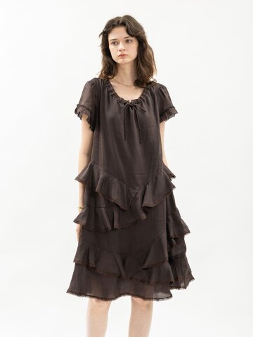 WD_Layered ruffle ribbon dress_2color