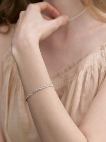 [925 silver] Ball Band Chain Bracelet