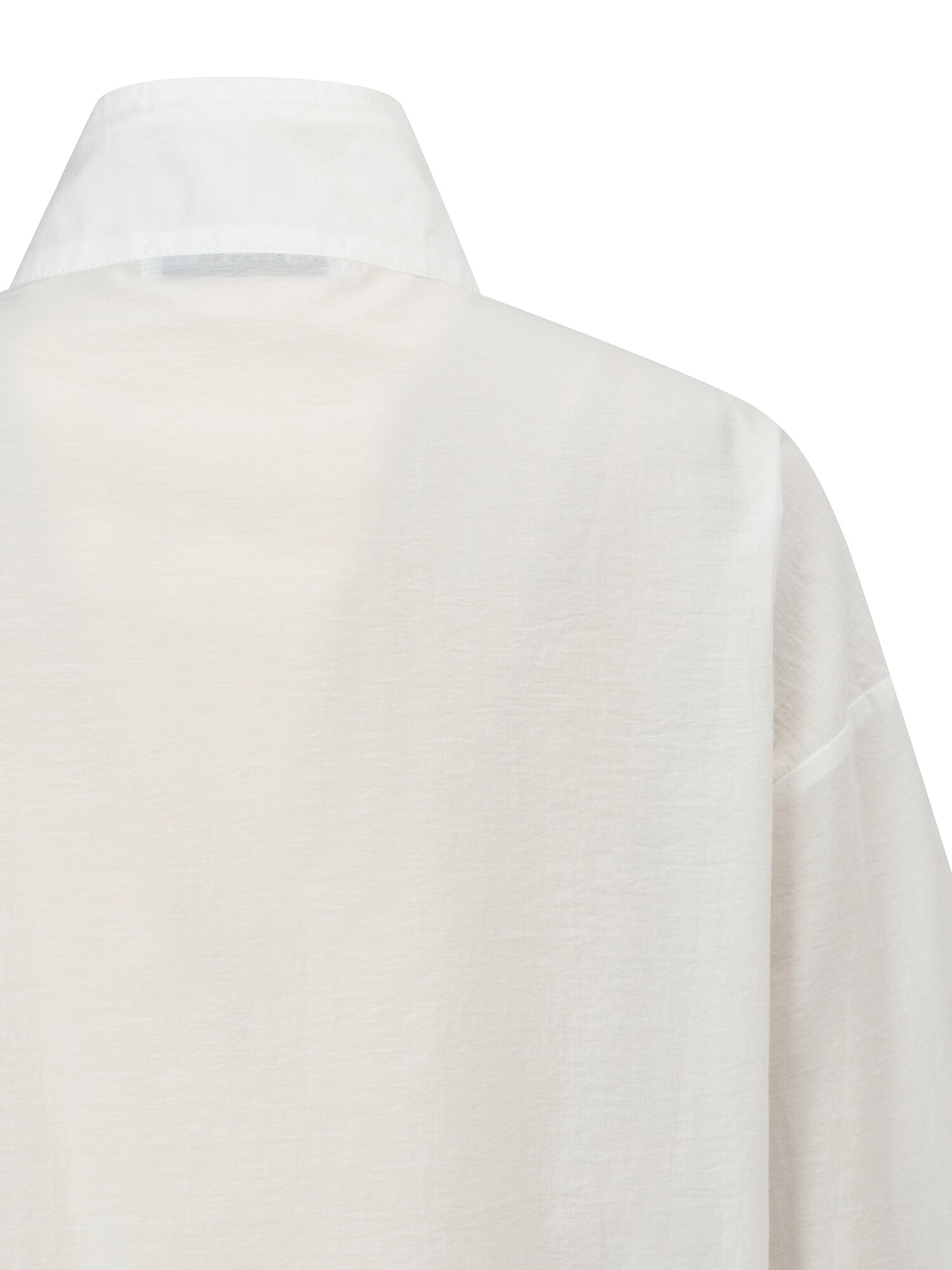 코튼 블렌드 하이넥 집업 점퍼 (WHITE)