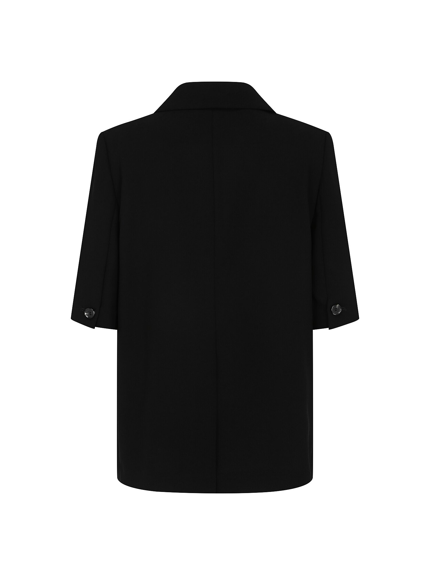 포켓 하프 슬리브 투버튼 재킷 (BLACK)