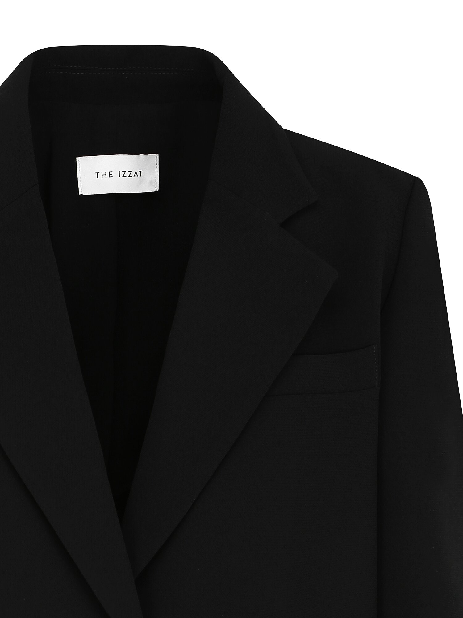 포켓 하프 슬리브 투버튼 재킷 (BLACK)