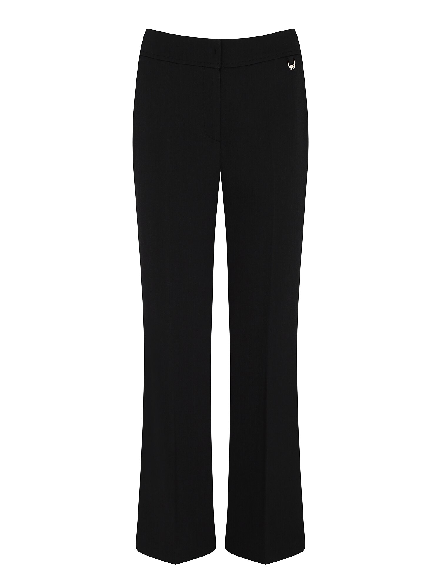 메탈 장식 슬림 부츠컷 팬츠 (BLACK)