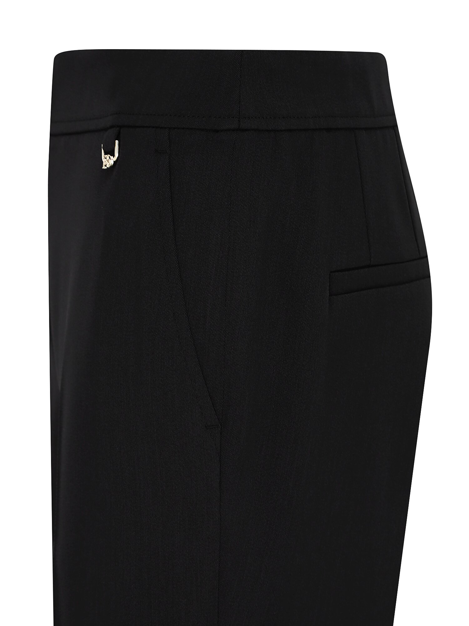 메탈 장식 슬림 부츠컷 팬츠 (BLACK)