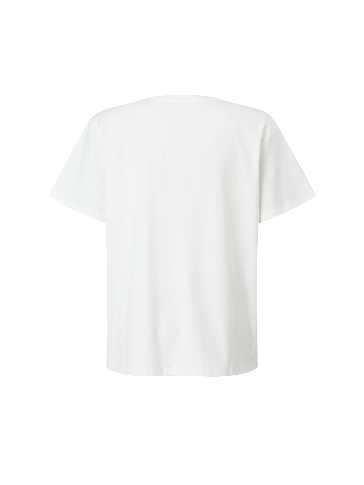 스판 블렌드 텍스처 프린팅 티셔츠 (WHITE)