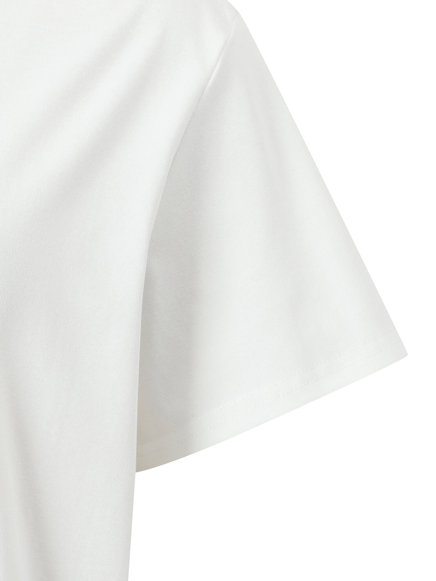 스판 블렌드 텍스처 프린팅 티셔츠 (WHITE)