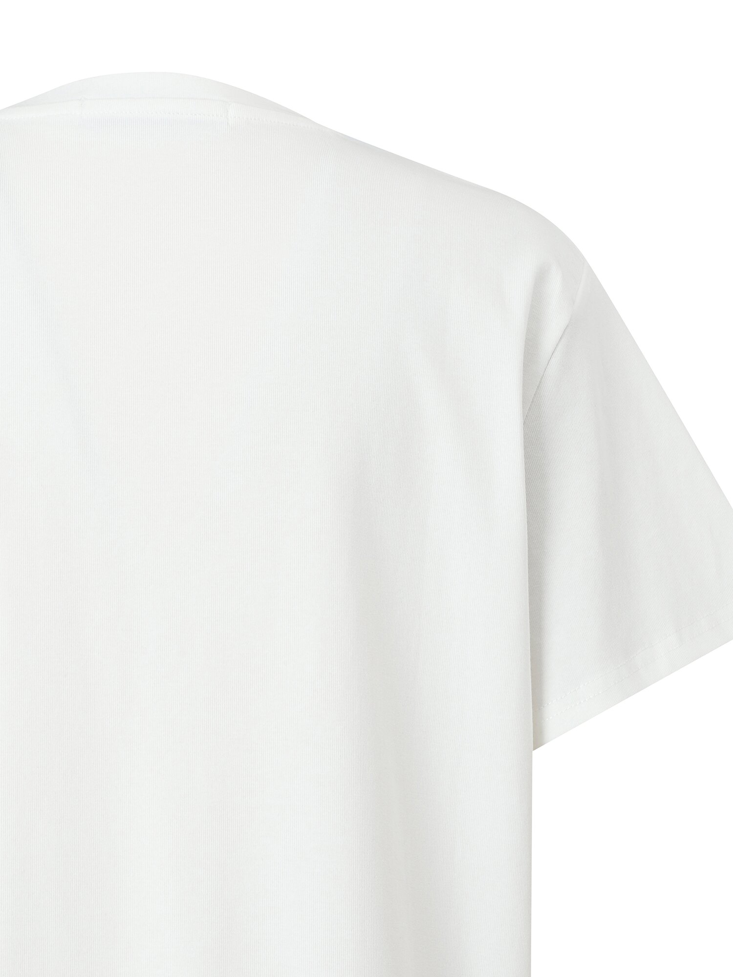 스판 블렌드 텍스처 프린팅 티셔츠 (WHITE)