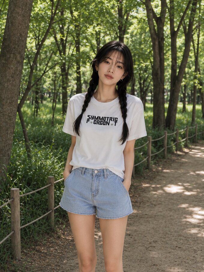 스판 블렌드 텍스처 프린팅 티셔츠 (WHITE)