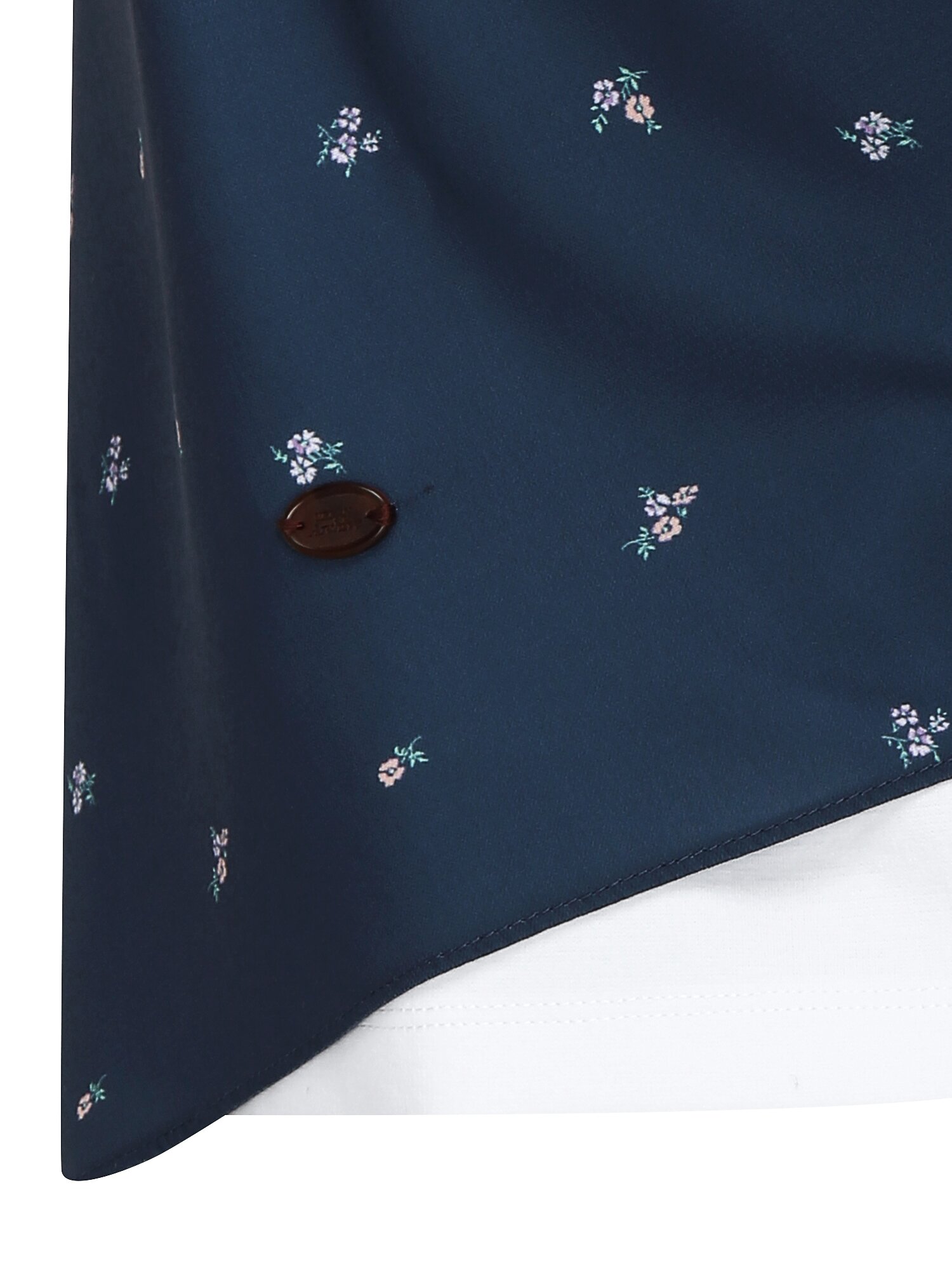 플로럴 뷔스티에 레이어 티셔츠 (PRINT NAVY)