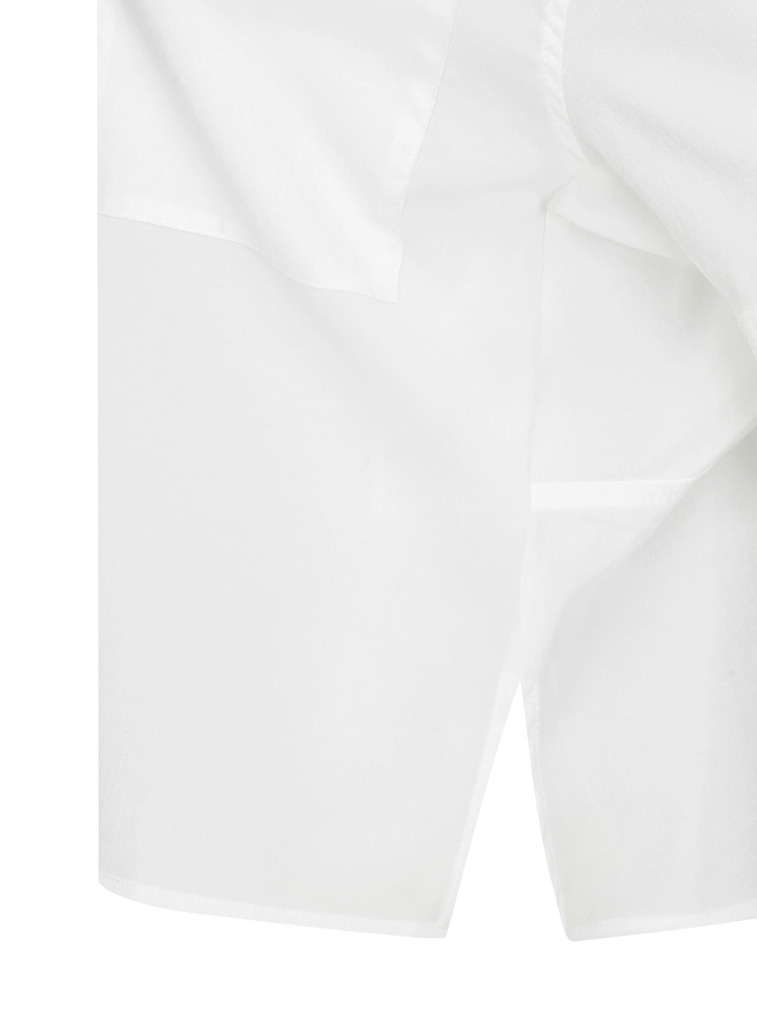 오버핏 포켓 오픈 칼라 블라우스 (WHITE)