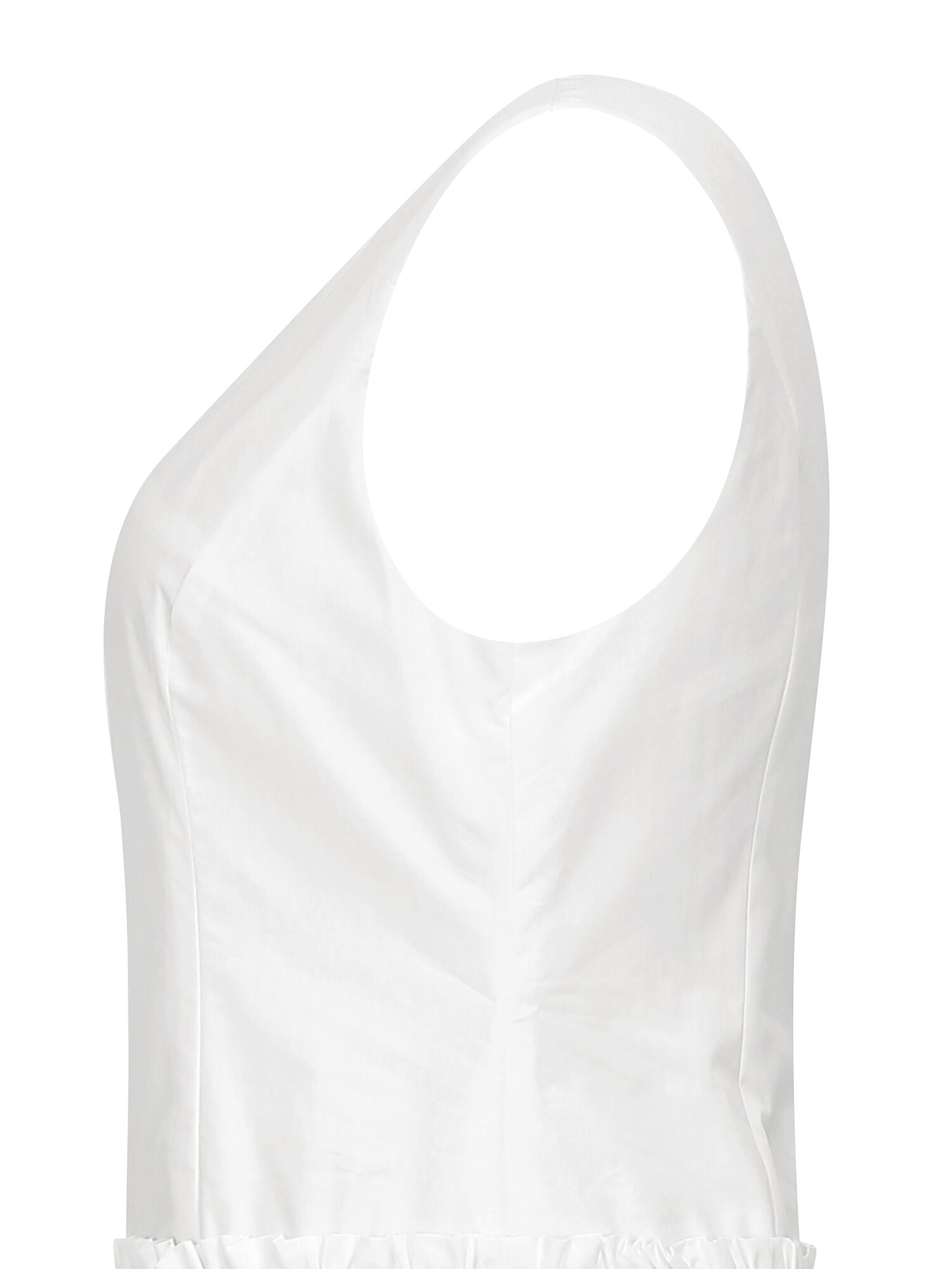 스카프 로우 웨이스트 원피스 (WHITE)